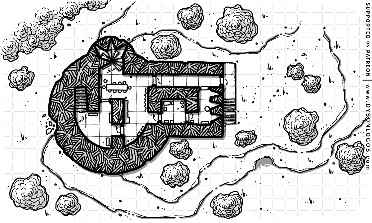 Dungeon su Scheda II - Mappa 1 - Base della Torre
