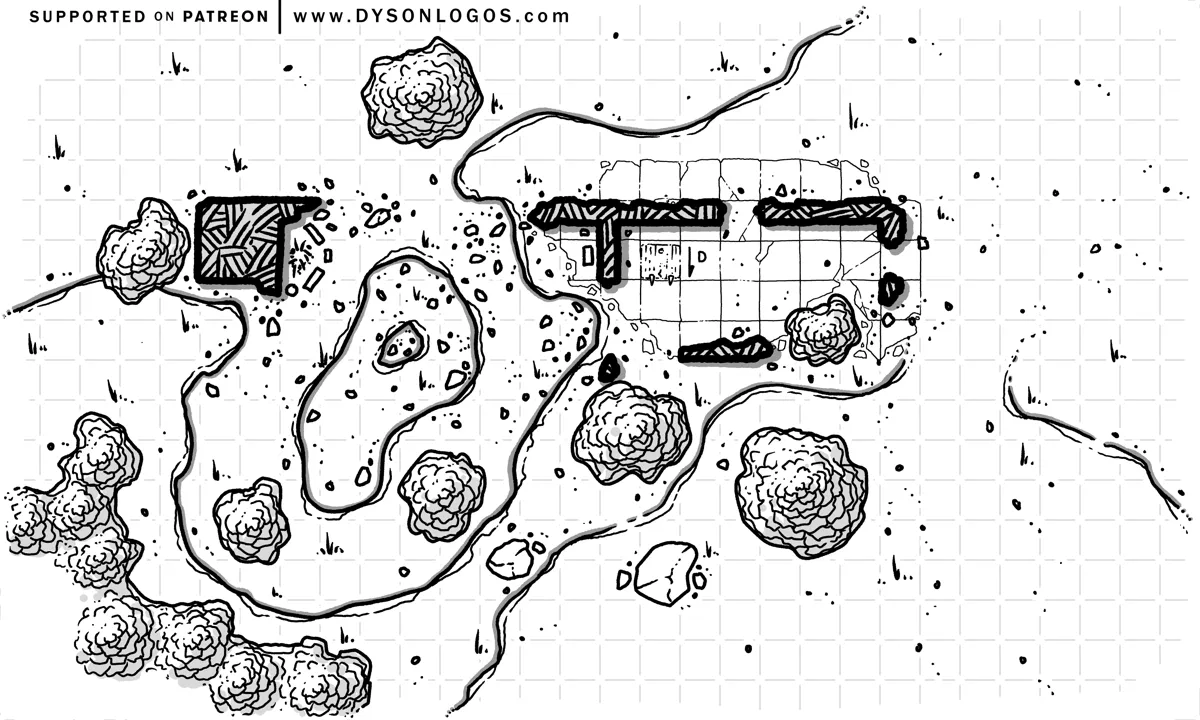 Dungeon su Scheda II - Mappa 2 - Rovine Settentrionali