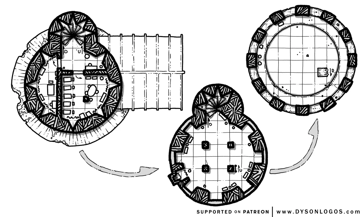Mappa: Dungeon su Scheda II - Mappa 3 - La Torre Fantasma