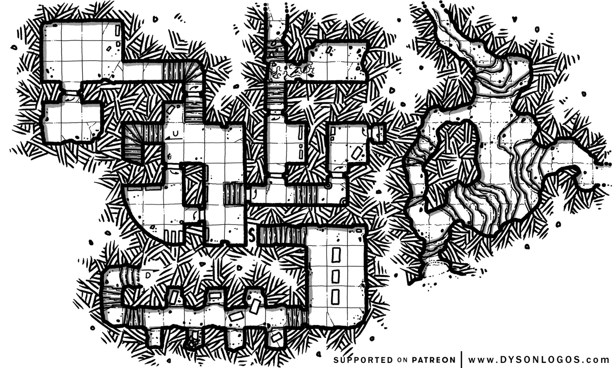 Mappa: Dungeon su Scheda II - Mappa 5 - Sotterranei della Torre