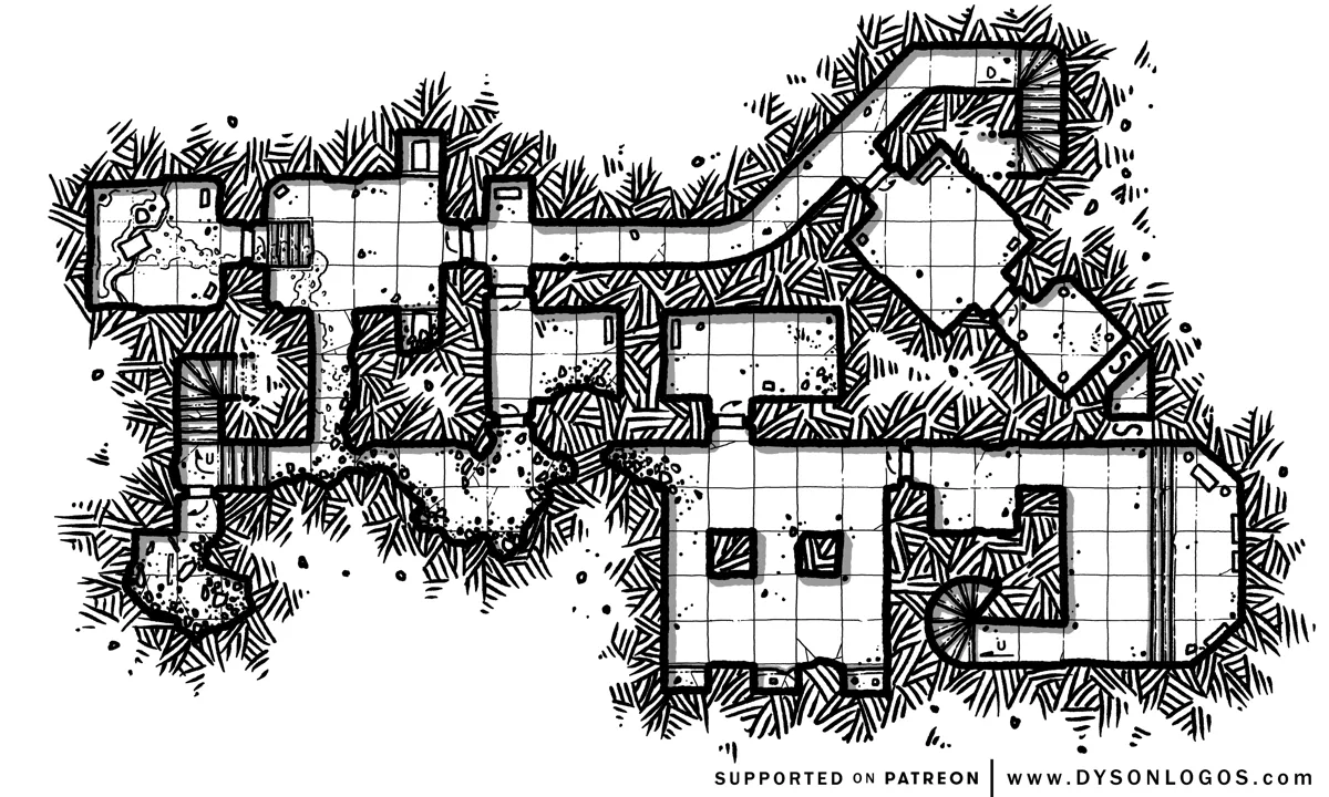 Mappa: Dungeon su Scheda II - Mappa 7 - Sotterranei Nord
