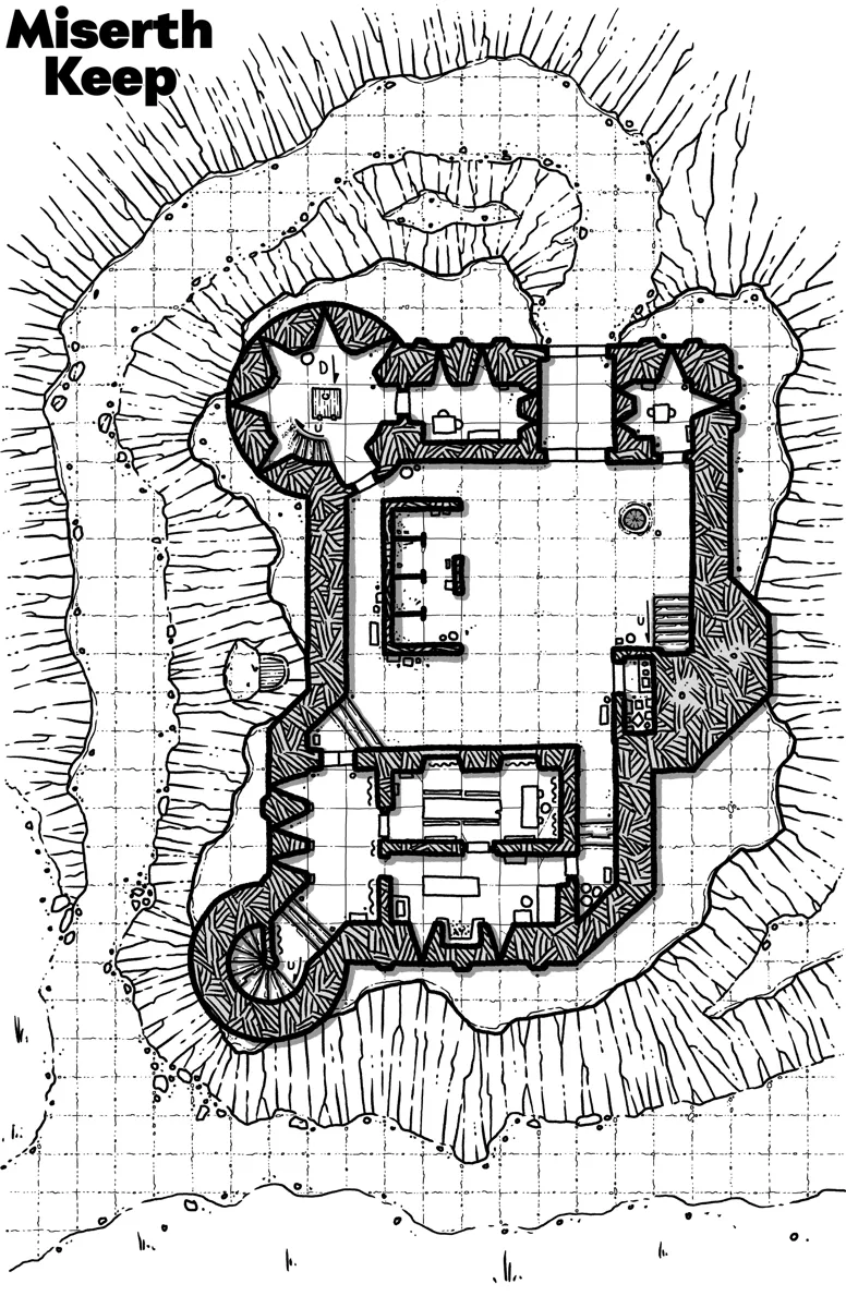 Mappa: Fortino di Miserth - Livello Principale