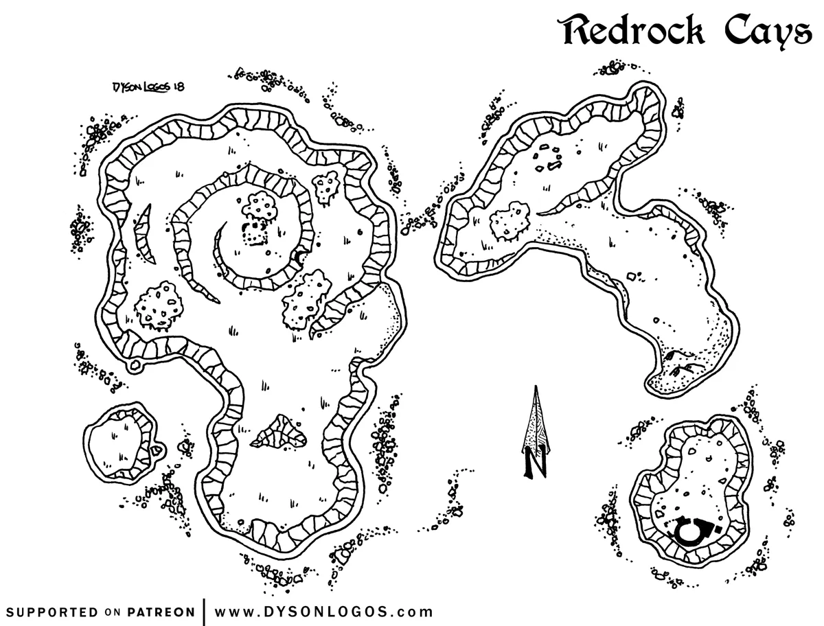 Mappa: Gli Isolotti di Redrock