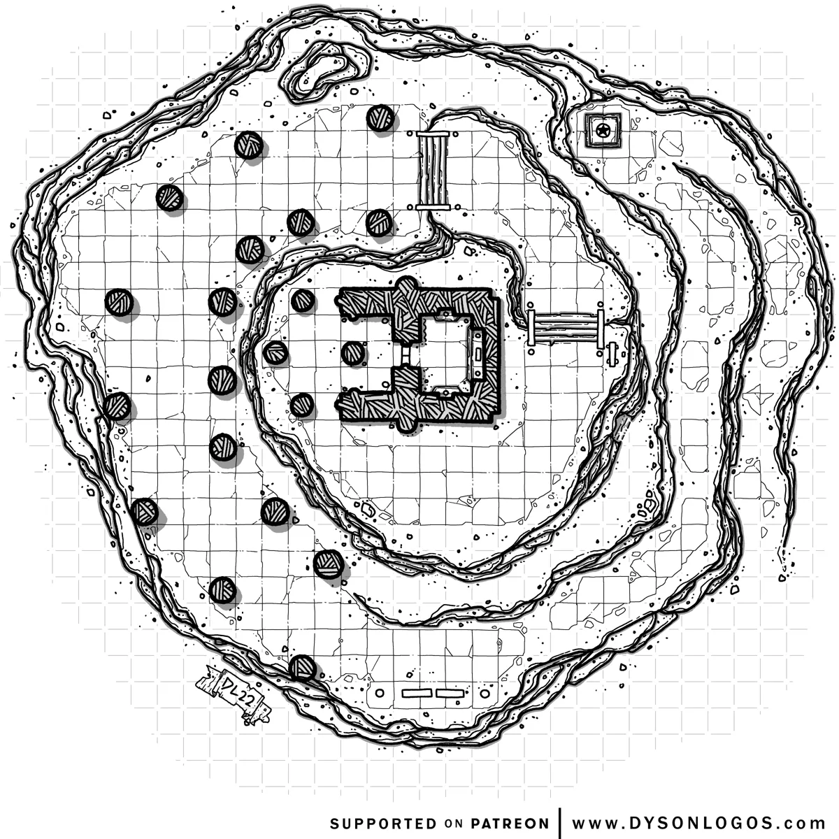 Mappa: Il Santuario sulla Collina Lazuni