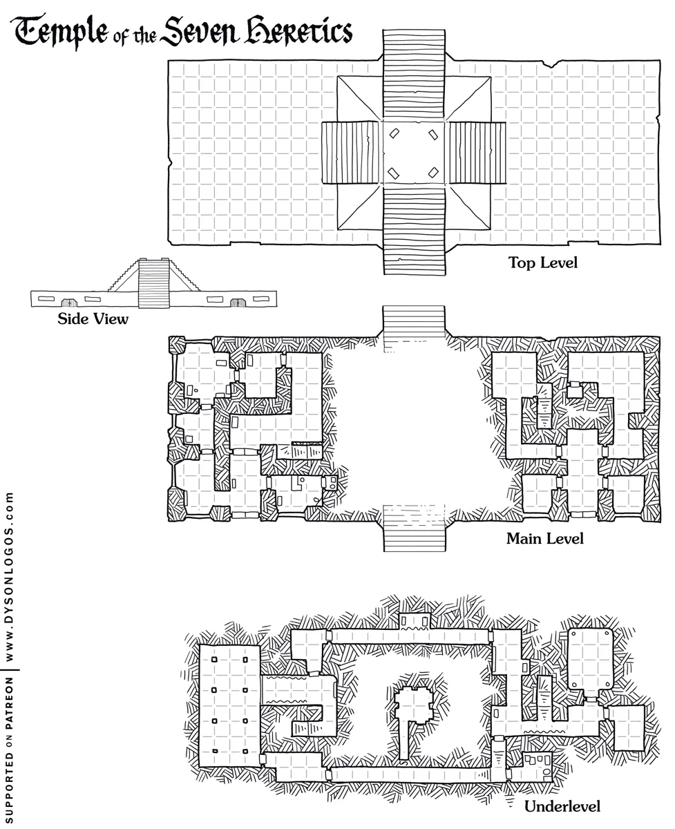 Mappa: Il Tempio dei Sette Eretici
