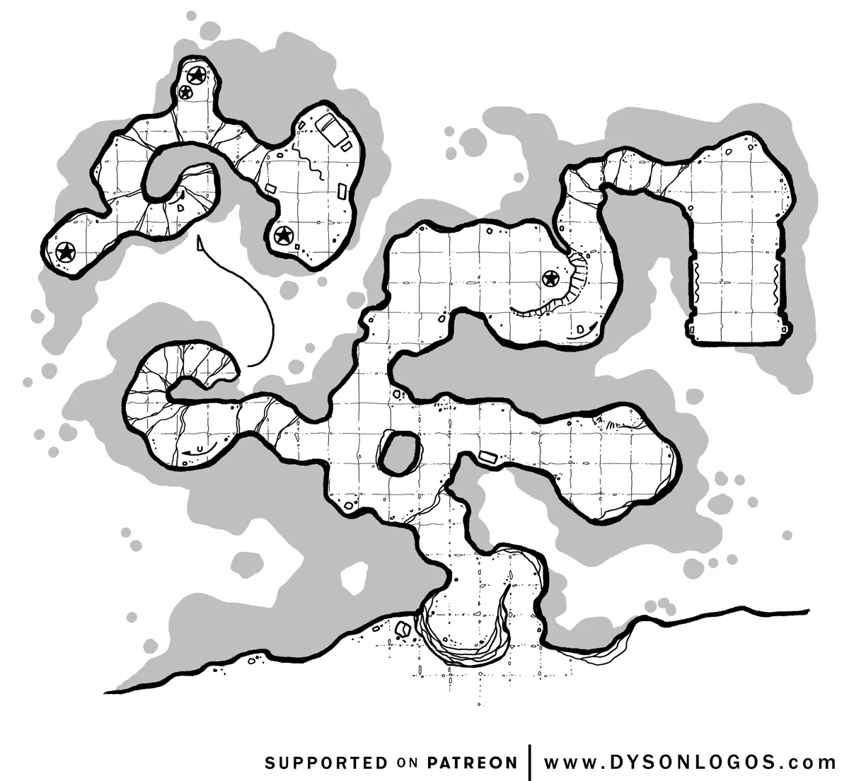 Mappa: La Caverna della Lamia Cieca