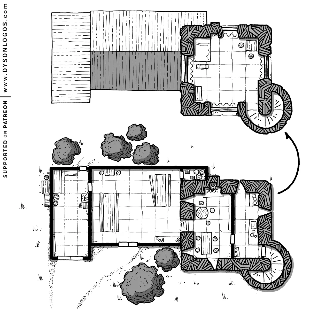 Mappa: La Locanda della Torre di Shieldrick