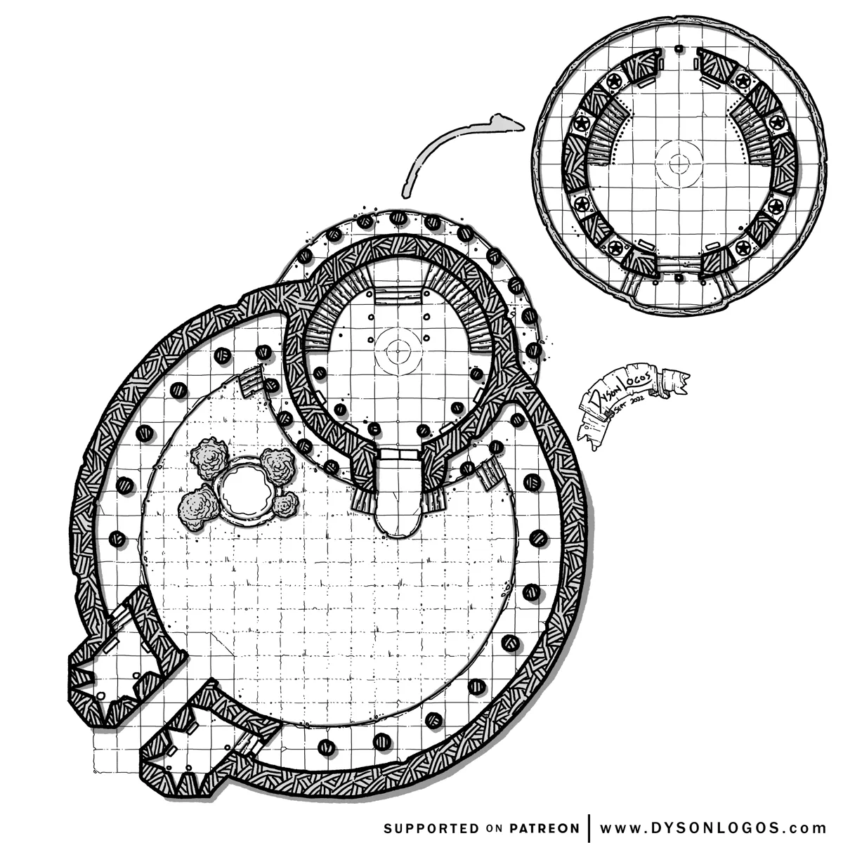 Mappa: La Torre dei Pilastri di Hnálla