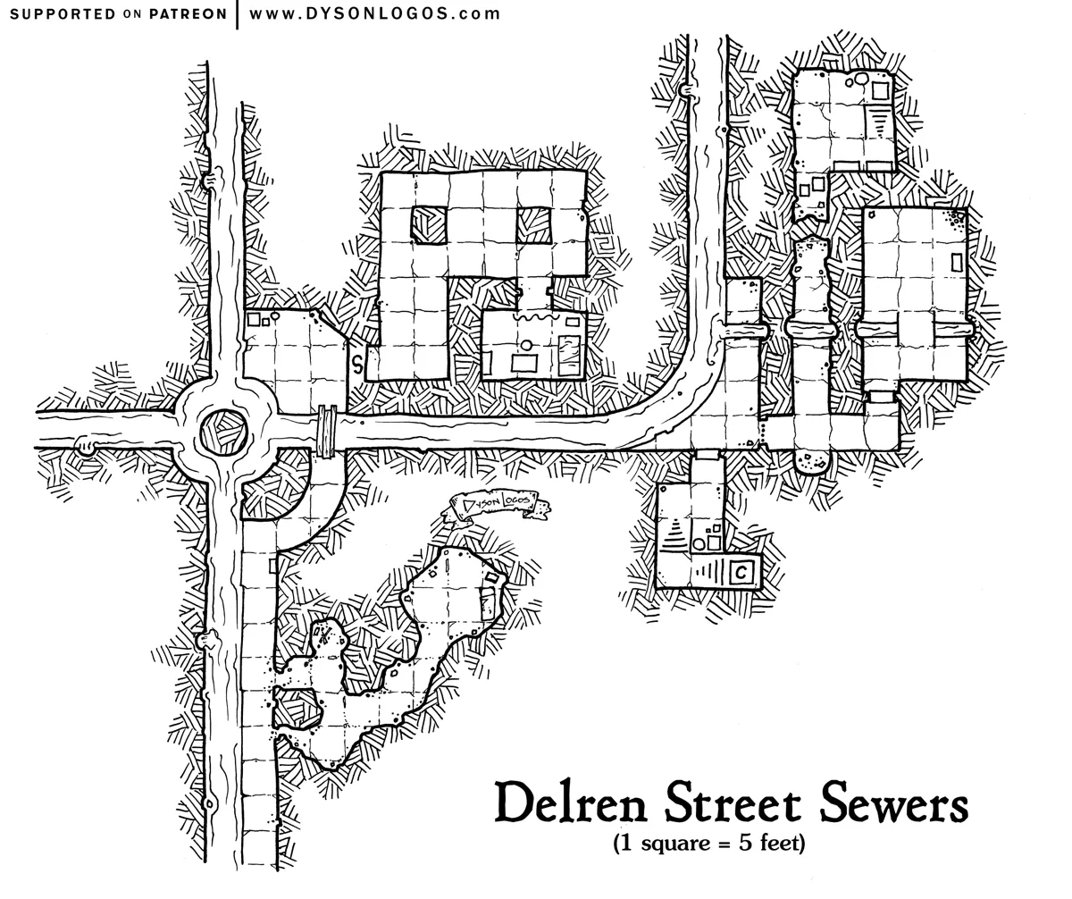 Mappa: Le Fogne di Via Delren