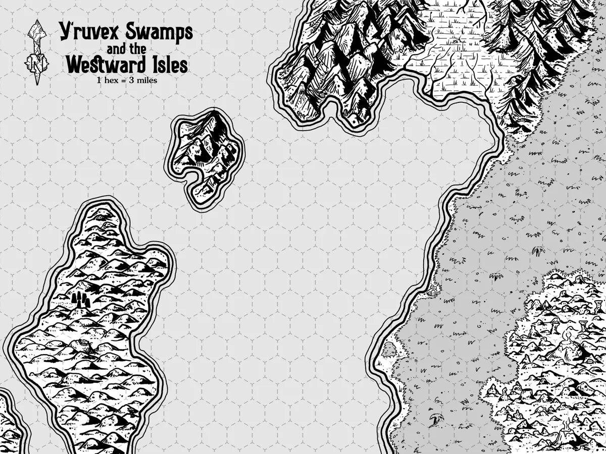 Mappa: Le Paludi di Yruvex