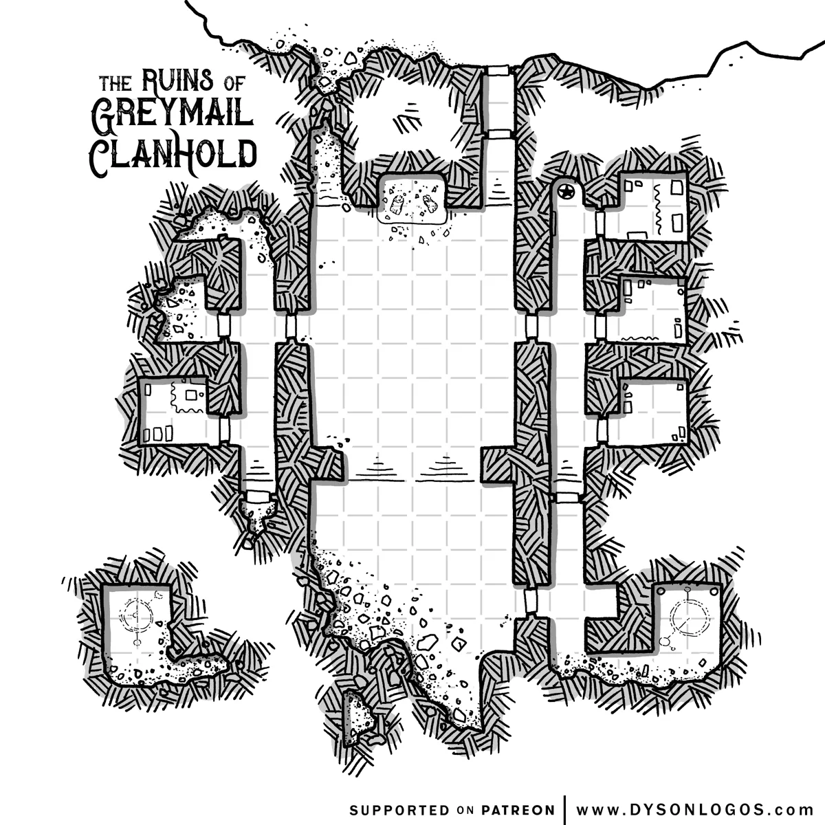 Mappa: Le Rovine della Fortezza del Clan Greymail