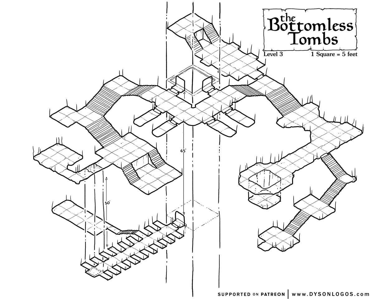 Mappa: Le Tombe Senza Fondo - Livello 3