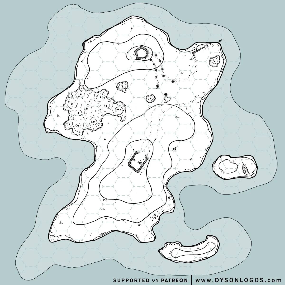 Mappa: L'Isolotto Sacro