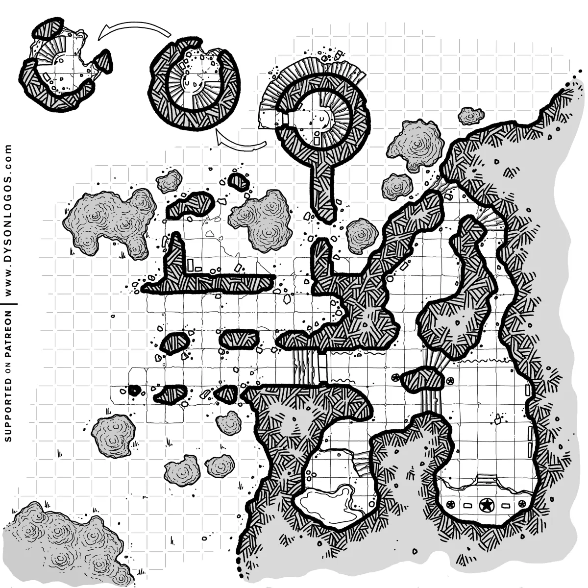 Mappa: Rovine di Brollmoreth