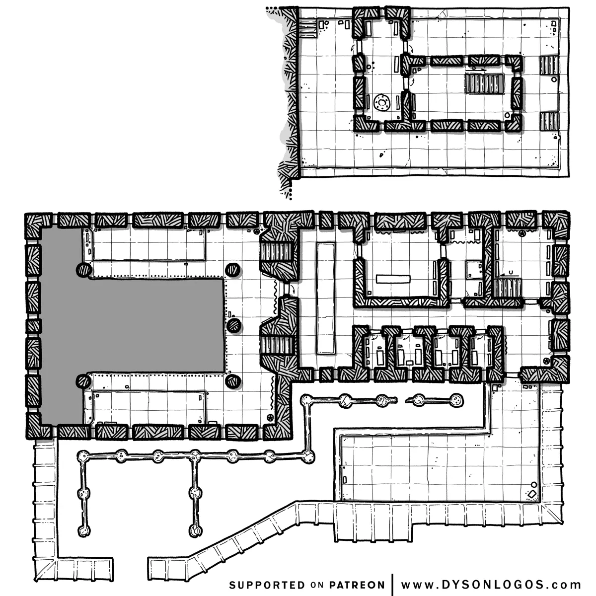 Mappa: Tempio del Verme - Livelli Superiori